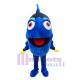 Hot Sale Blue Fish Mascot Costume Cartoon Character Halloween