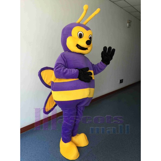 Preciosa abeja morada Disfraz de mascota