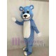 Ours bleu à ventre blanc aux yeux bleus Mascotte Costume