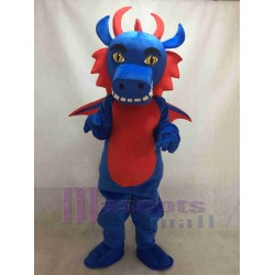 Dragon bleu et rouge Mascotte Costume