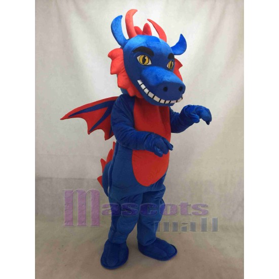 Dragón azul y rojo Disfraz de mascota