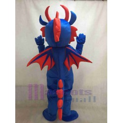 Dragon bleu et rouge Mascotte Costume