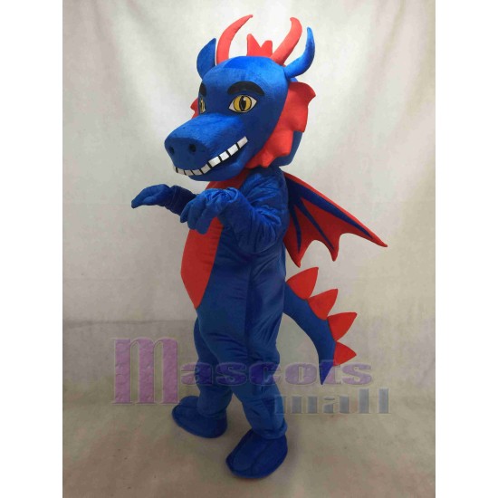 Dragón azul y rojo Disfraz de mascota