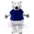 Polar Bear in T-shirts Mascot Costume