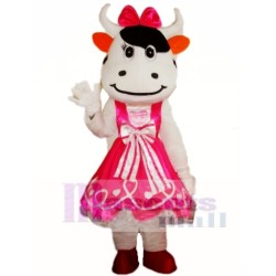Pink Cow Cattle Mascot Costume
