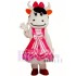 Pink Cow Cattle Mascot Costume