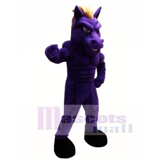Blaues Mustang-Pferd Maskottchen-Kostüm