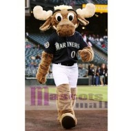 Disfraz de la mascota del alce de los Marineros de Seattle deportivos