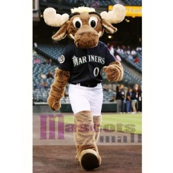 Disfraz de la mascota del alce de los Marineros de Seattle deportivos
