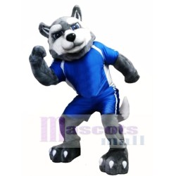 Powerful Husky Dog Mascot Costume