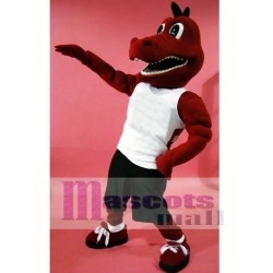 Dragon rouge sportif Mascotte Costume