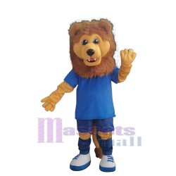 Löwe in Blau Maskottchen-Kostüm Tier