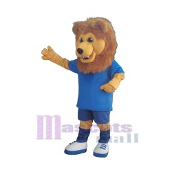 Lion in Blue Mascot Costume Animal