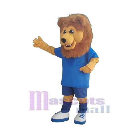 Lion en bleu Mascotte Costume Animal