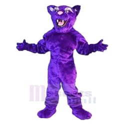 Happy Purple Leopard Mascot Costume Animal