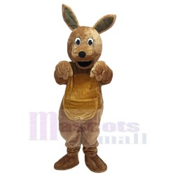Long-Haired Brown Kangaroo Mascot Costume Animal