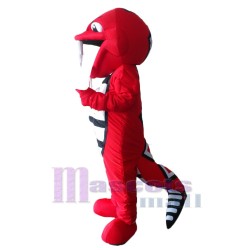 Red Rattle Cobra Snake Mascot Costume