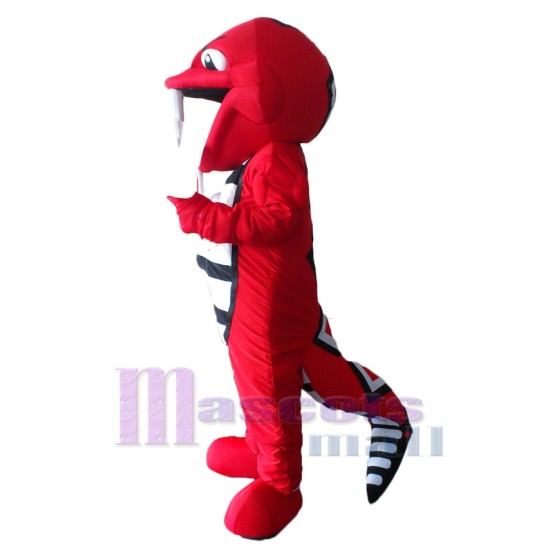 Serpent cobra à hochet rouge Mascotte Costume