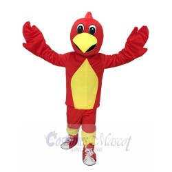 High Quality Adult Red Road Runner in Shoes Mascot Costume