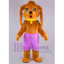 Cachorro en pantalones morados Disfraz de mascota