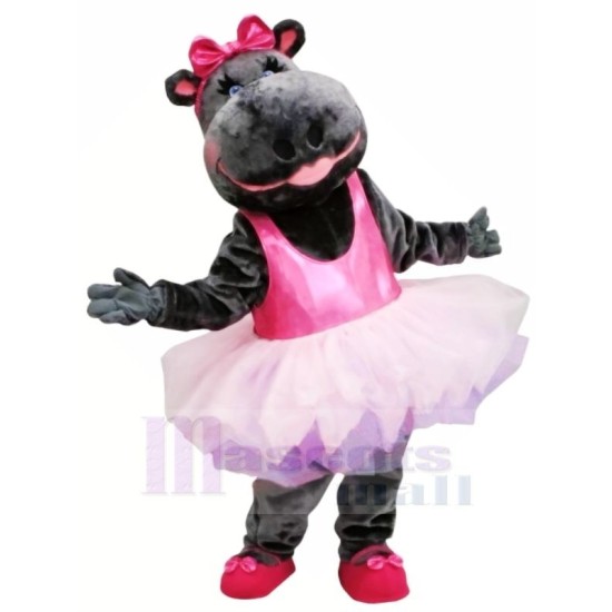 Ballerine Hippo en jupe rose Mascotte Costume