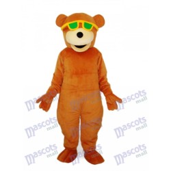 Bear with Green Sunglasses Mascot Costume