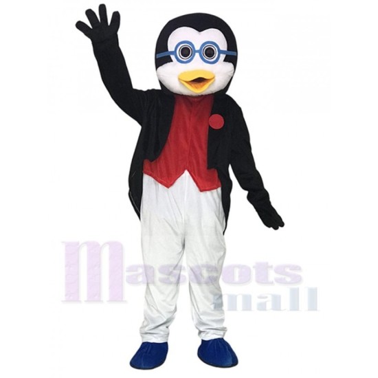 Doktor Pinguin im Smoking Maskottchenkostüm Tier
