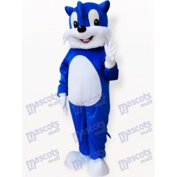 Blue Cat Mascot Costume Animal 