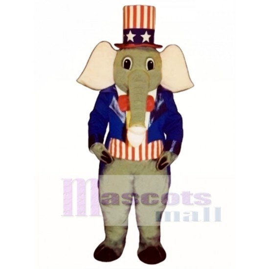 Éléphant patriotique mignon Mascotte Costume