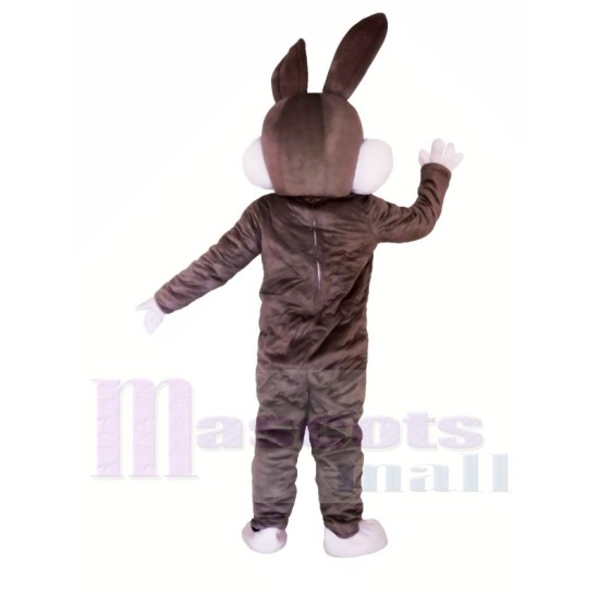  Cute Gray Rabbit Mascot Costume