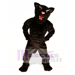 Muscular Panther Mascot Costume Animal