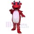 Dragon rouge au ventre blanc Mascotte Costume Animal