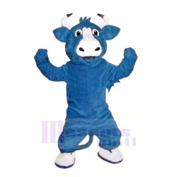 toro azul feliz Disfraz de mascota