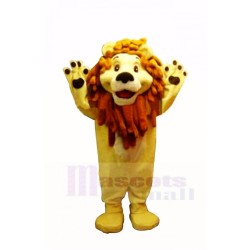 Cute Smiling Lion Mascot Costume