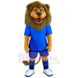 heureux, sport, lion Mascotte Costume Animal Adulte