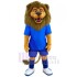 heureux, sport, lion Mascotte Costume Animal Adulte