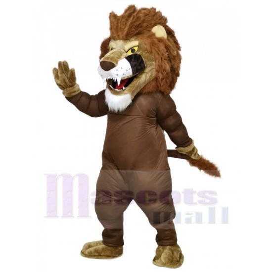 Lion musclé puissant Mascotte Costume Animal