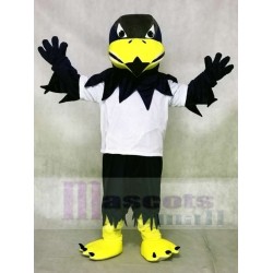 Sports Falcon in White Shirt Mascot Costume Eagle Animal