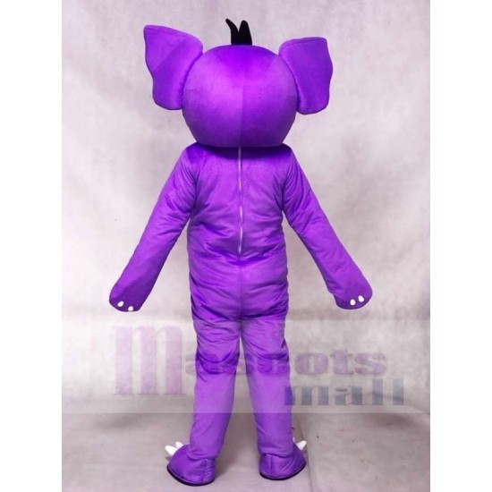 Purple Elephant Mascot Costume Animal