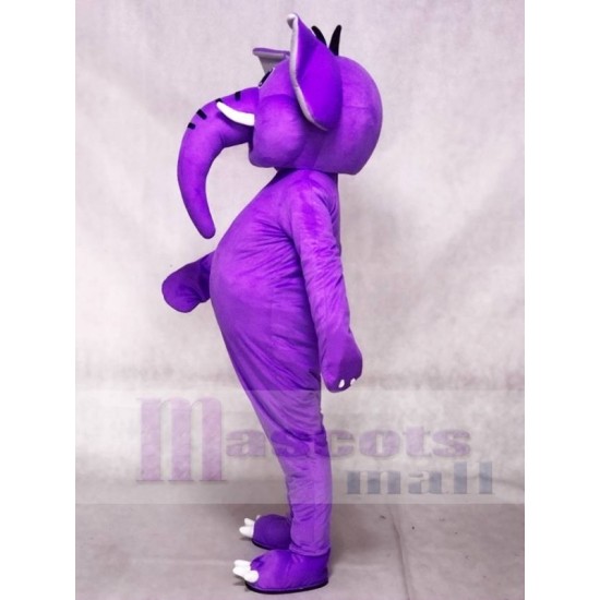 Purple Elephant Mascot Costume Animal