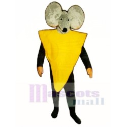 Ratón en capucha de rebanada de queso Disfraz de mascota