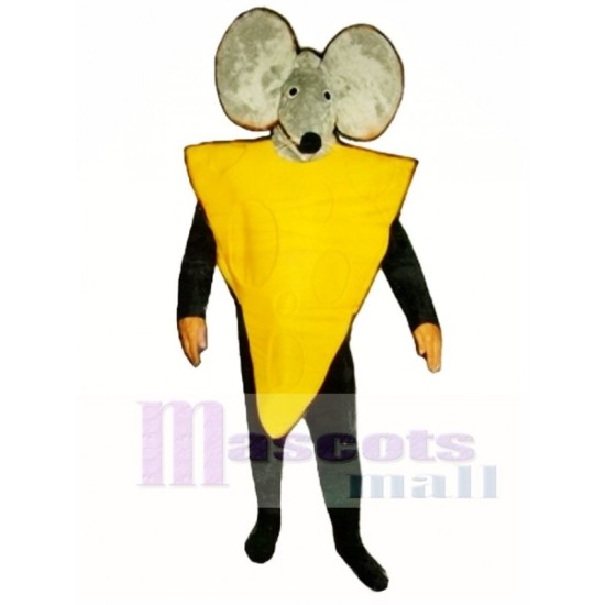 Ratón en capucha de rebanada de queso Disfraz de mascota