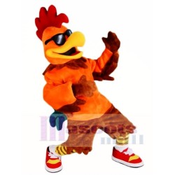 Coq de poulet avec des lunettes de soleil Costumes de mascotte la volaille Cultiver