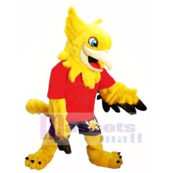 Yellow Gryphon Griffin Mascot Costume