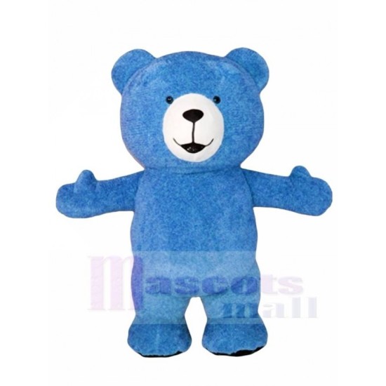 Blue Teddy Bear Mascot Costume