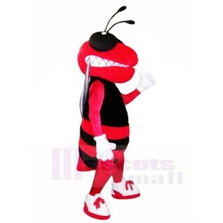 Mignon abeille frelon rouge et noir Costumes de mascotte Insecte