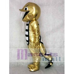 Hochet Cobra Serpent Doré Mascotte Costume