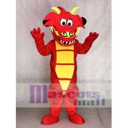 Dragón rojo legendario Disfraz de mascota
