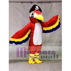 Perroquet pirate rouge Mascotte Costume