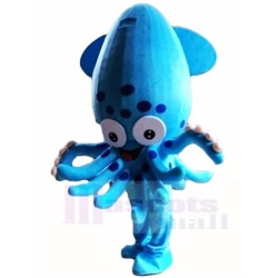 Acuario de peces de calamar azul de dibujos animados lindo Disfraz de mascota